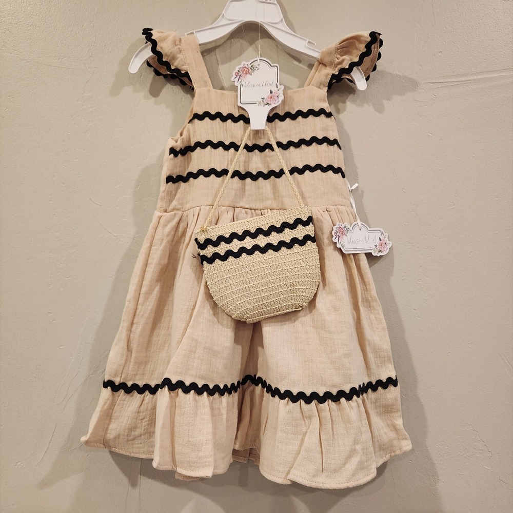 Girls size 5t Tiered Summer Dress Boho Bag New! Fairy Gypsy Blossom Cottagecore